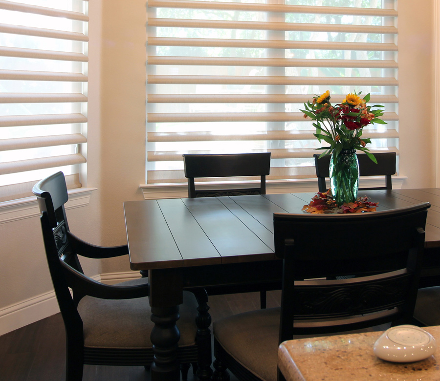 Hunter Douglas dining room shades pirouette shades San Antonio