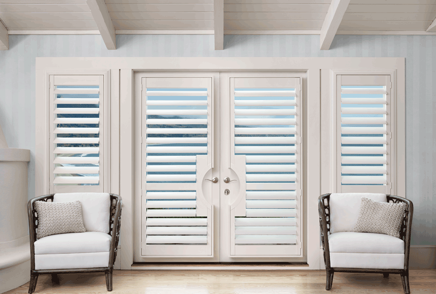 french door shutters with handle cutouts in San Antonio TX