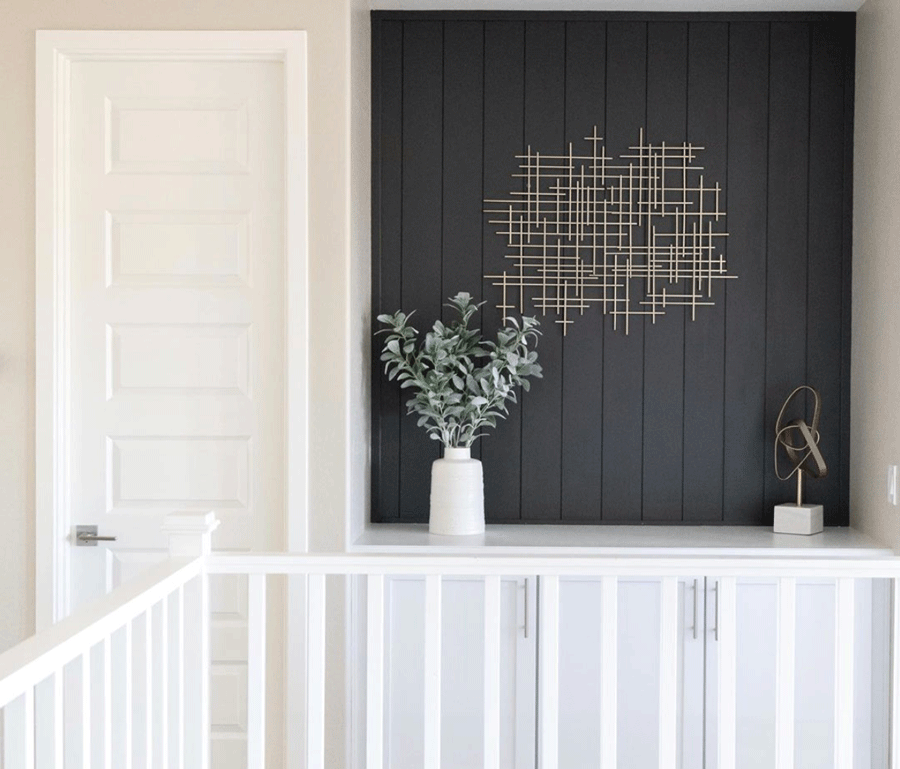 walk way feature wall dark shiplap window fashions of texas