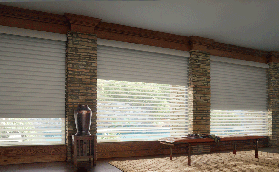 Consider room darkening to blackout shades like these for your San Antonio home.