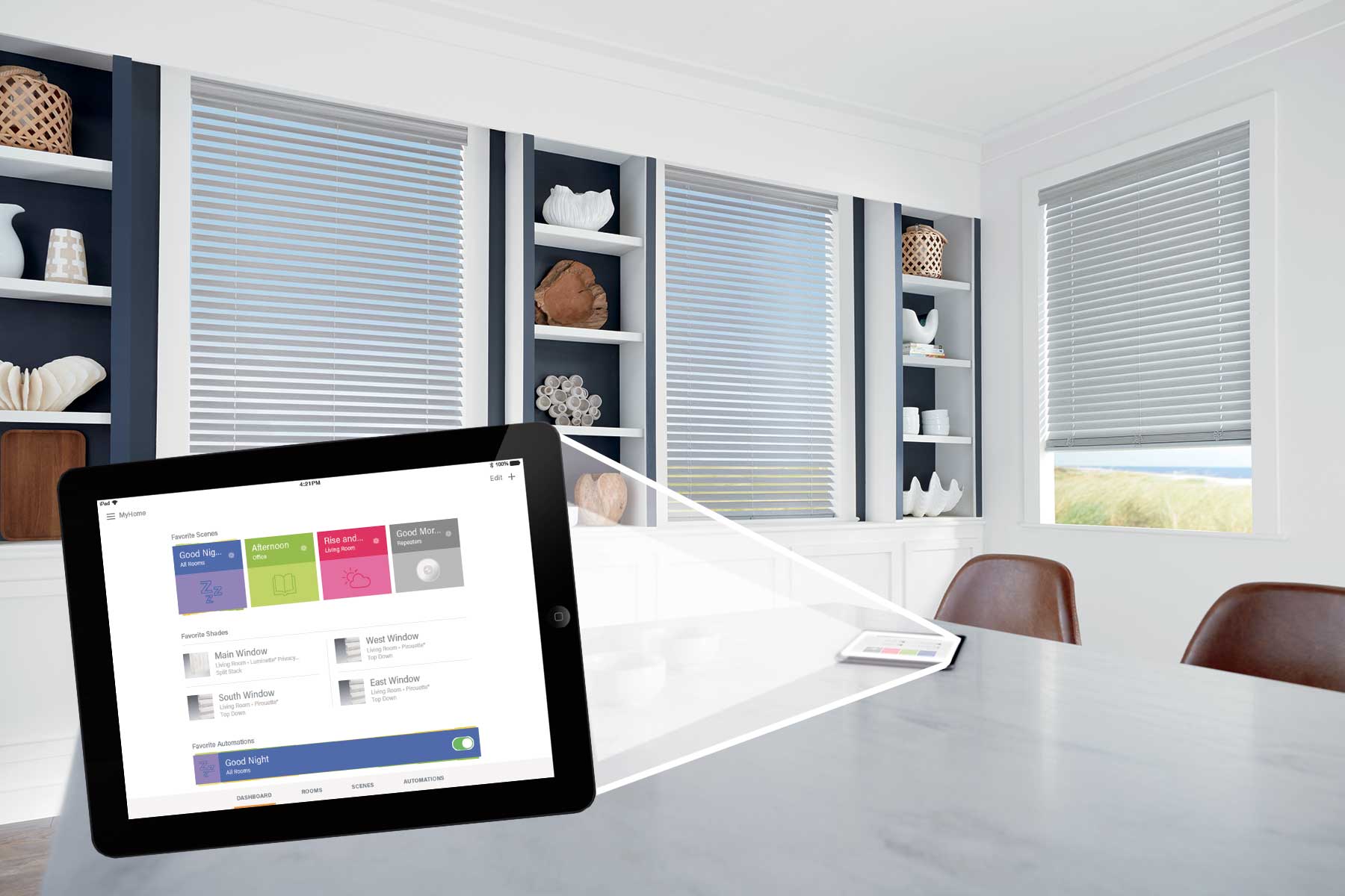 automated shades app for smart blinds control San Antonio TX