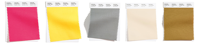 Pantone color trends 2021 fabric swatches