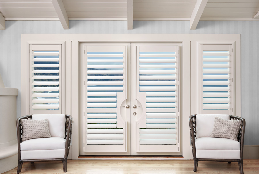 french door shutters offer common window covering solutions in San Antonio TX