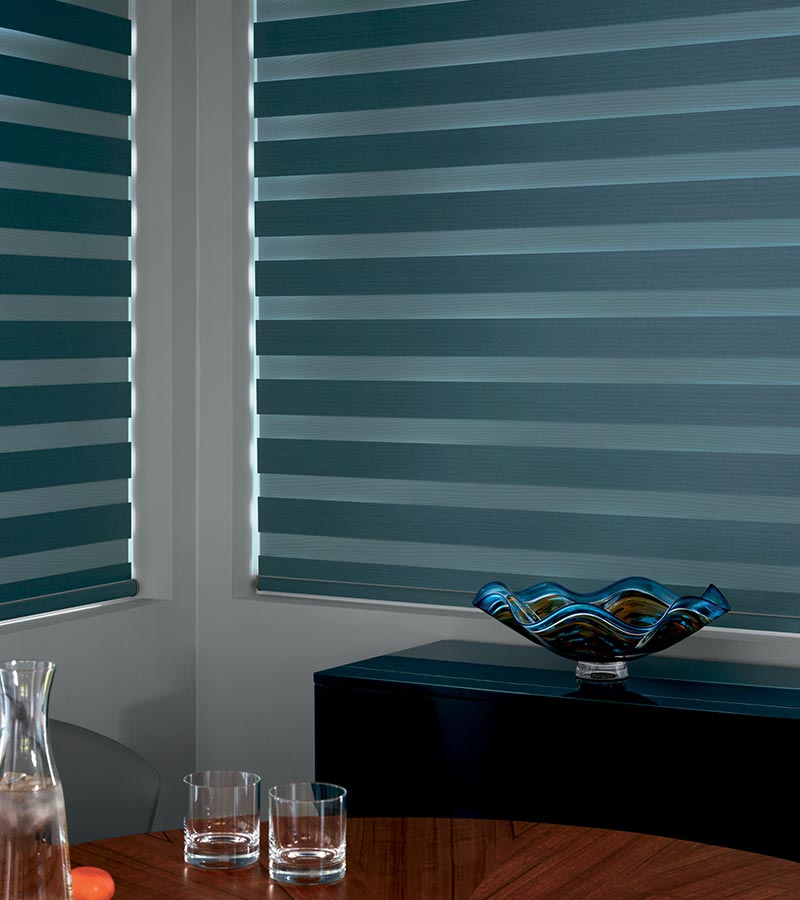 automatic window shades in blue coastal color in Bexar County, TX