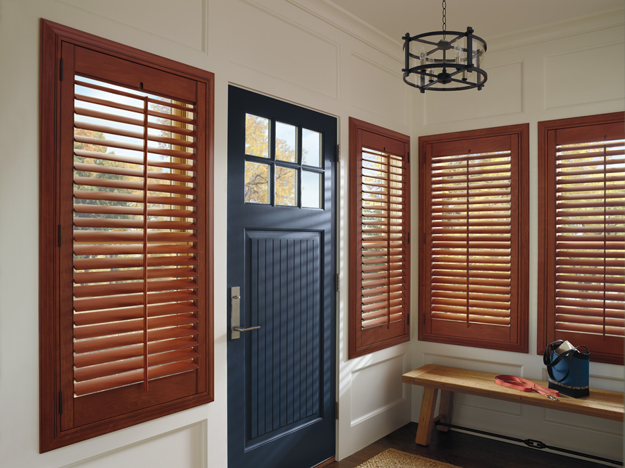 Entryway with Heritance Hardwood Shutters