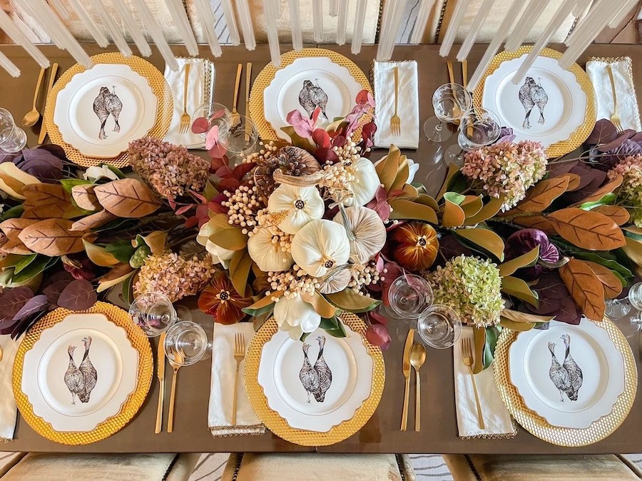 maricela tablescape in dining room style in San antonio