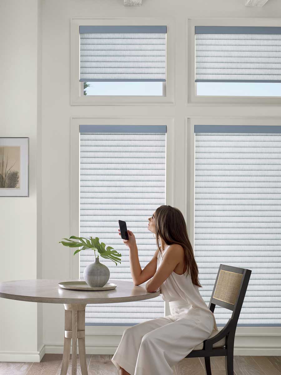 Automated Sonnette cellular roller shades