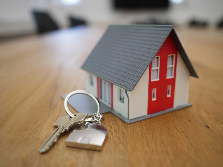 keychain and house key