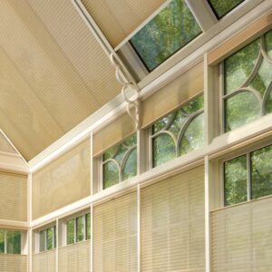 skylight-shades-sunroom-window-shades-for-roof-by-hunter-douglas-window-fashions-of-texas Cover skylight windows in San Antonio TX with window shades
