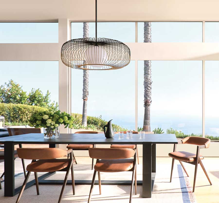 dining room with table