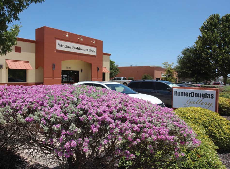 exterior of window fashions of texas showroom