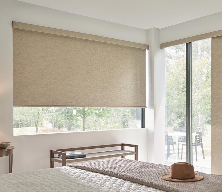 creme colored bedroom designer roller shades window fashions of texas