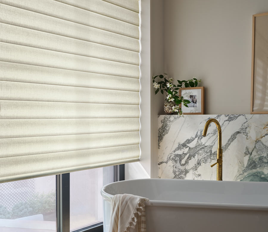 pirouette-window-treatments-bathroom-shades-detail-hunter-douglas-window-fashions-of-texas neutral pirouette window shades in bathroom hunter douglas